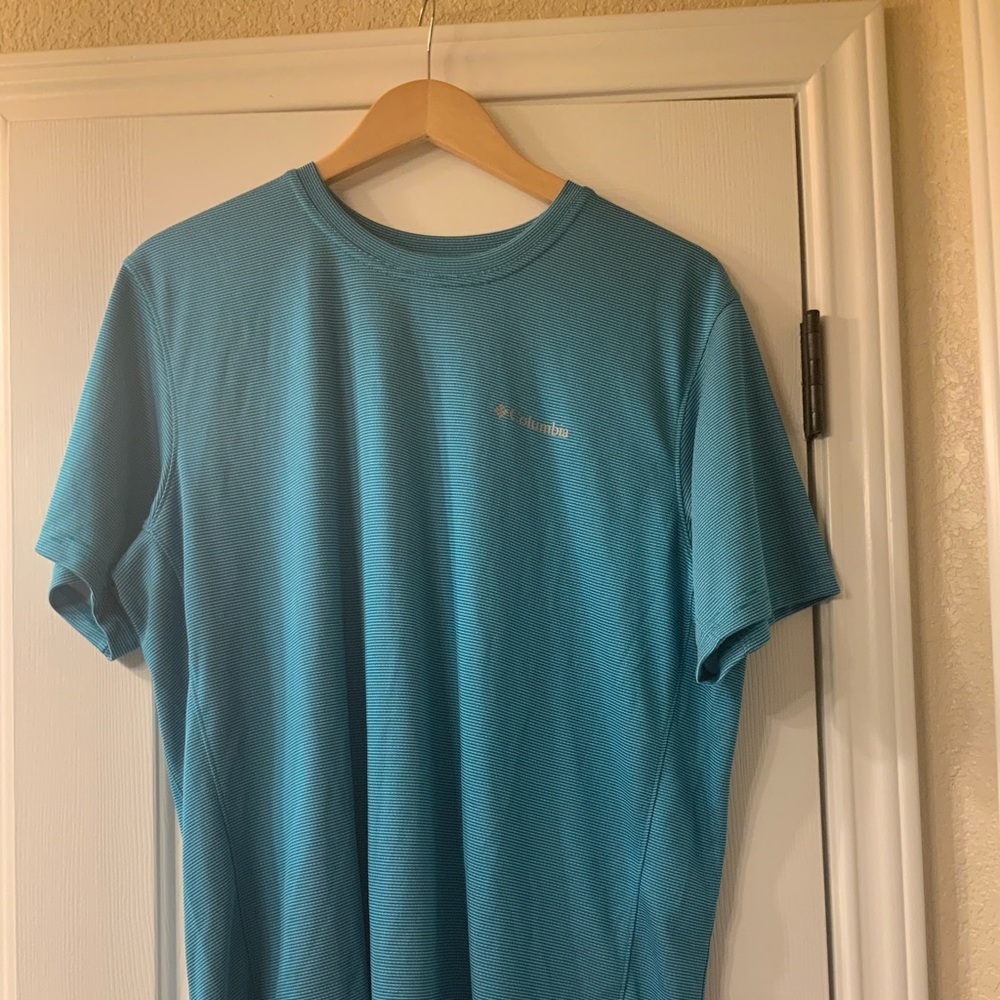 Columbia Short Sleeve Shirt Blue Large